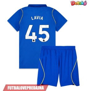 Lacne Dětský Futbalové dres Chelsea Romeo Lavia #45 2026-27 Krátky Rukáv - Domáci (+ trenírky)